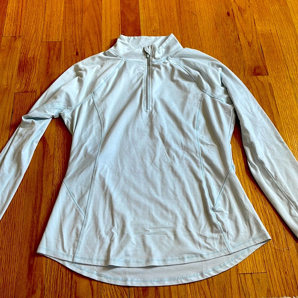 Sky blue workout long sleeve top